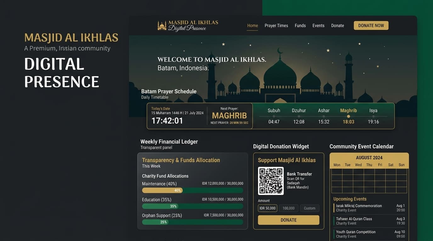 Masjid Al Ikhlas Digital Presence — screenshot 1